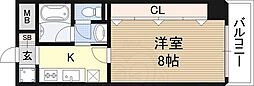 サンフラッツ新大阪別館 1Kの間取図画像