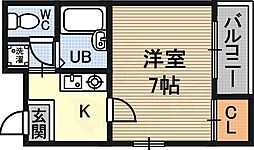 グレースヴィラ 1Kの間取図画像