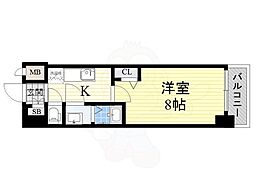 フェニックス新大阪 1Kの間取図画像