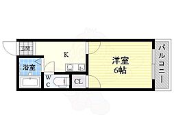 第三中本ビル 1Kの間取図画像