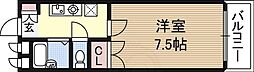 第6中本ビル 1Kの間取図画像