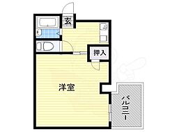 クレイン新大阪 1Kの間取図画像
