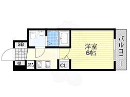 EXE大阪NORTHGATE 1Kの間取図画像
