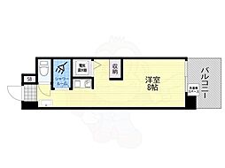 コボリマンション新大阪 ワンルームの間取図画像