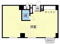 チサンマンション第7新大阪 ワンルームの間取図画像