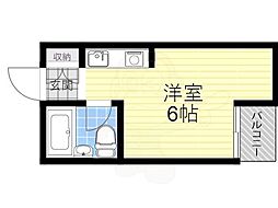 巴第一マンション ワンルームの間取図画像
