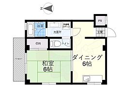 ハイツキシモト 1DKの間取図画像