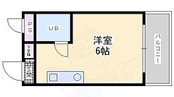 シャトー相川 ワンルームの間取図画像