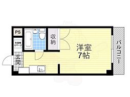 メゾンフロンティア ワンルームの間取図画像