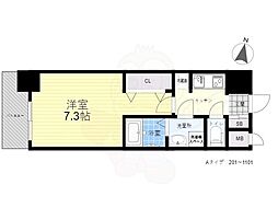 S-RESIDENCE三国WEST 1Kの間取図画像