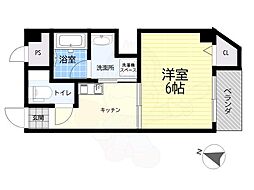 ハイツアスク 1Kの間取図画像