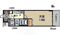 プランドール新大阪サウスレジデンス 1Kの間取図画像