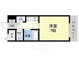 リアライズ西淡路 1Kの間取図画像