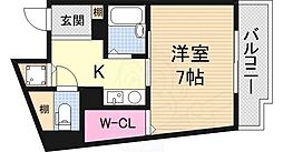サンロード新大阪2 1Kの間取図画像