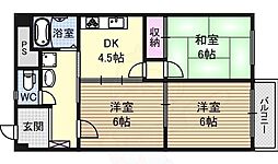 新大阪末広第1ハイツ 3DKの間取図画像