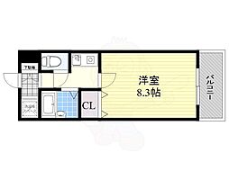 セブンハイツ 1Kの間取図画像