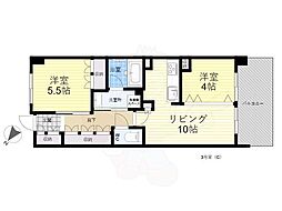 アーバンパーク淡路 2LDKの間取図画像
