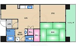 生島リバーサイドマンションB棟 2LDKの間取図画像