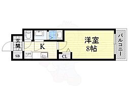 フェニックス新大阪 1Kの間取図画像