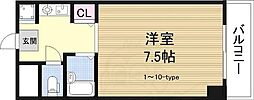 第15東昌ハイツ 1Kの間取図画像