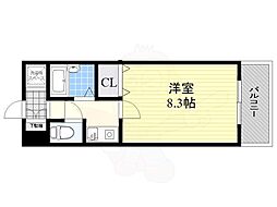 セブンハイツ 1Kの間取図画像