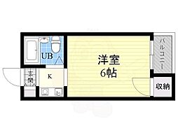フォンタル三津屋 1Kの間取図画像