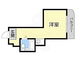 プレアール下新庄3 ワンルームの間取図画像
