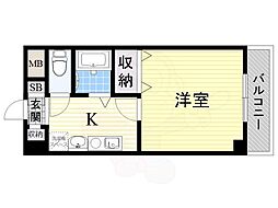 ハートリーフ鈴木 1Kの間取図画像