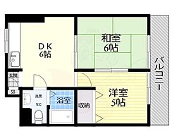 ダリヤハイツ 2DKの間取図画像