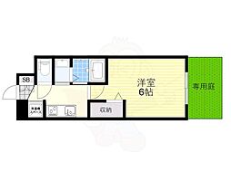 Luxe東三国west 1Kの間取図画像