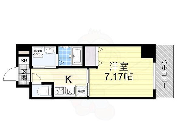 大阪府大阪市西成区北開１丁目(賃貸マンション1K・2階・24.75㎡)の写真 その2