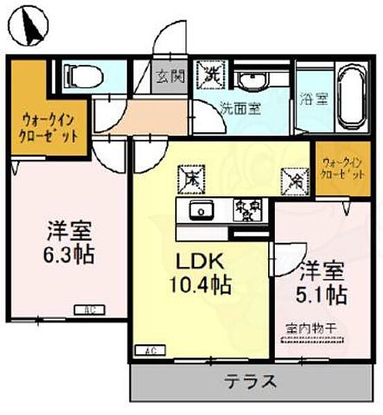 Brillante ｜大阪府大阪市住吉区上住吉２丁目(賃貸アパート2LDK・3階・54.21㎡)の写真 その2