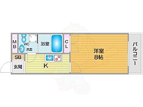 Merry住之江公園  ｜ 大阪府大阪市住之江区御崎６丁目3番26号（賃貸マンション1K・5階・22.25㎡） その2