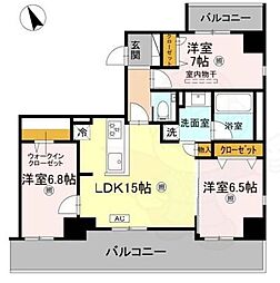 D-ROOM帝塚山 3LDKの間取図画像