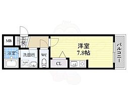 アドラブール ワンルームの間取図画像