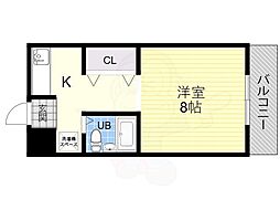 ハイツ桃山 1DKの間取図画像