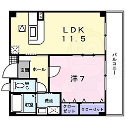 ボーチェ 1LDKの間取図画像