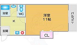Ncourt東紛浜 1Kの間取図画像