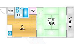 ハイムヤマウチ 1DKの間取図画像