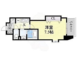 Luxe我孫子 1Kの間取図画像