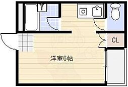 アスカマンション 1Kの間取図画像