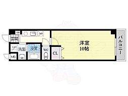 ル・クール花園 1Kの間取図画像
