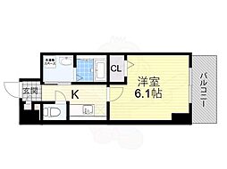 アーバンパーク住之江公園1 1Kの間取図画像