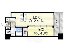 プレジオ帝塚山 1LDKの間取図画像