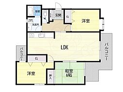 グローリアス天神ノ森 3LDKの間取図画像