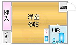 ライフステージ花園 ワンルームの間取図画像