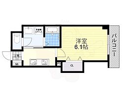 みおつくし岸里2 1Kの間取図画像