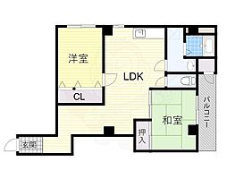 ガーデンコート山之内 2LDKの間取図画像