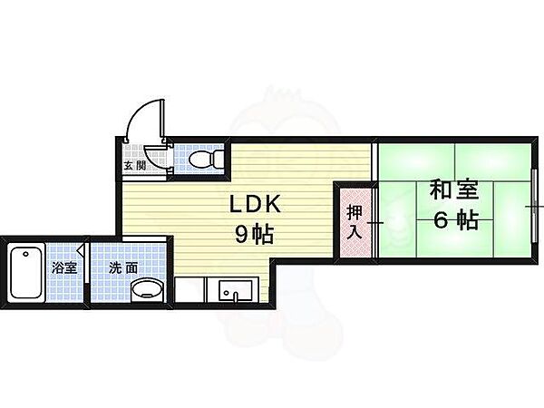 兵庫県尼崎市杭瀬南新町２丁目(賃貸マンション1LDK・3階・25.80㎡)の写真 その2