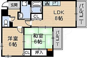 ゼハールト橘  ｜ 兵庫県尼崎市大庄北２丁目（賃貸マンション2LDK・6階・50.36㎡） その2